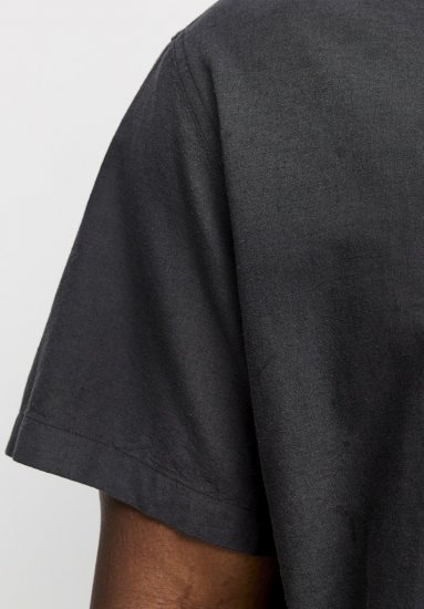 Jack & Jones Breeze Linen Blend Short Sleeve Shirt Black - Ризи - мъжки ризи големи размери