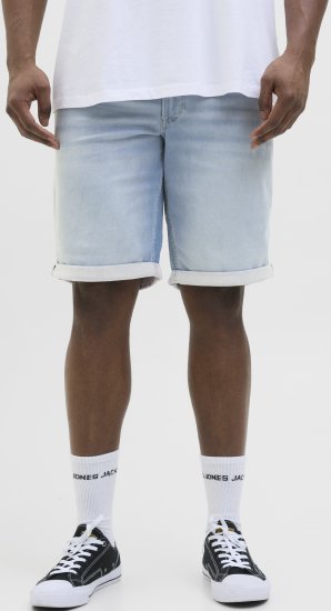 Jack & Jones Rick Icon I.K. Shorts Blue Denim - Шорти - мъжки къси панталони големи размери