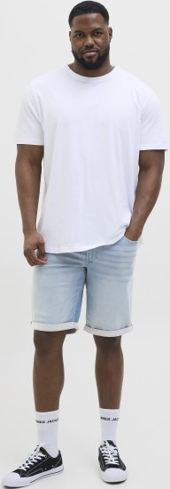 Jack & Jones Rick Icon I.K. Shorts Blue Denim - Шорти - мъжки къси панталони големи размери