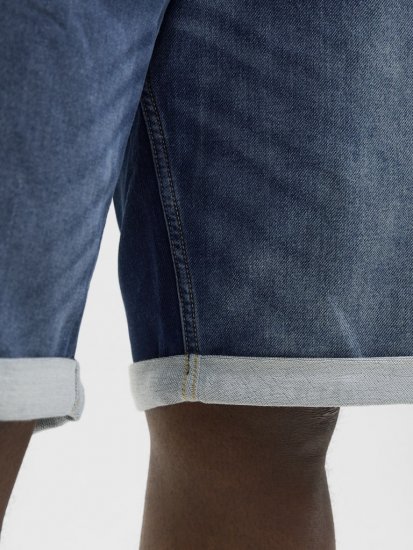 Jack & Jones Rick Con I.K. SHORTS GE 132 SN Blue Denim - Шорти - мъжки къси панталони големи размери