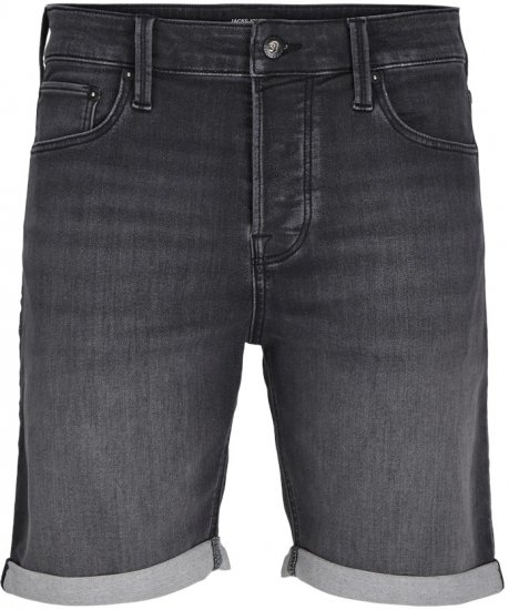 Jack & Jones Rick Con I.K. SHORTS Black Denim - Шорти - мъжки къси панталони големи размери