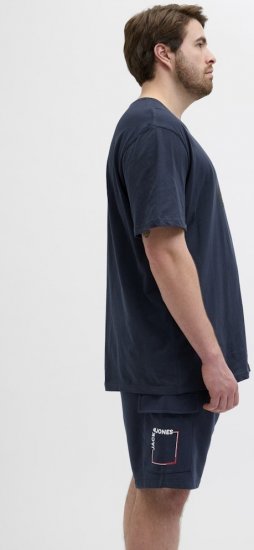 Jack & Jones Hudson Crew Neck T-Shirt Navy - Тениски - мъжки тениски големи размери