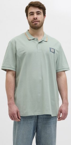 Jack & Jones Hudson Short Sleeve Polo Iceberg Green - Поло тениски - мъжки тениски с яка големи размери