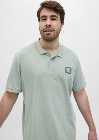 Jack & Jones Hudson Short Sleeve Polo Iceberg Green - Поло тениски - мъжки тениски с яка големи размери