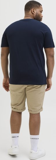 Jack & Jones Hawaii Shape Crew Neck T-Shirt Navy - Тениски - мъжки тениски големи размери