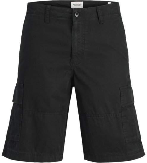 Jack & Jones Cole Mateo Cargo Shorts Black - Шорти - мъжки къси панталони големи размери