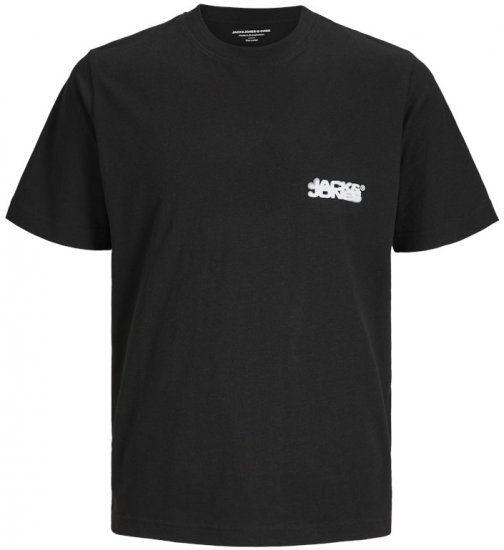 Jack & Jones Sago Branded Crew Neck T-Shirt Black - Тениски - мъжки тениски големи размери