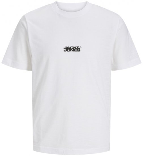 Jack & Jones Sago Branded Crew Neck T-Shirt Bright White - Тениски - мъжки тениски големи размери
