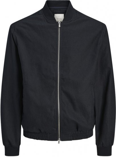 Jack & Jones Leister LinenMix Bomber Jacket Dark Navy - Якета - мъжки якета големи размери