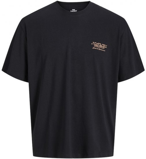 Jack & Jones Botaniq Crew Neck T-Shirt Black - Тениски - мъжки тениски големи размери