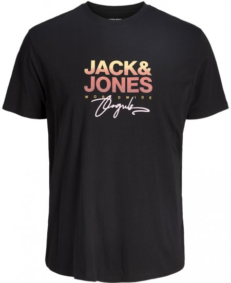 Jack & Jones Canggu Crew Neck T-Shirt Black - Тениски - мъжки тениски големи размери