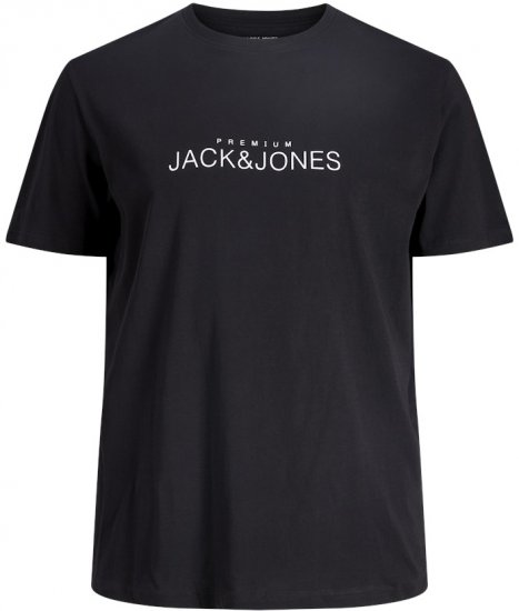 Jack & Jones Lavance Crew Neck T-Shirt Black Beauty - Тениски - мъжки тениски големи размери
