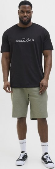Jack & Jones Lavance Crew Neck T-Shirt Black Beauty - Тениски - мъжки тениски големи размери