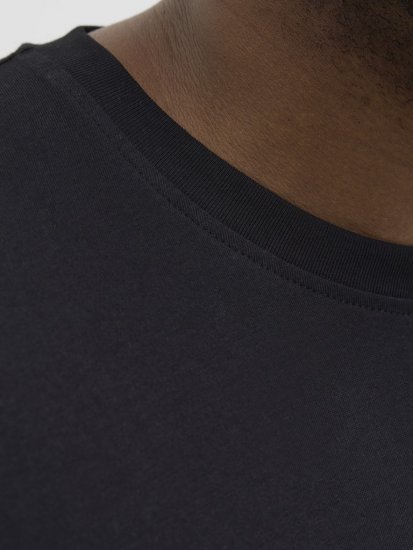 Jack & Jones Lavance Crew Neck T-Shirt Black Beauty - Тениски - мъжки тениски големи размери