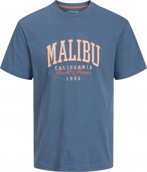 Jack & Jones Detroit Crew Neck T-Shirt Blue - Тениски - мъжки тениски големи размери