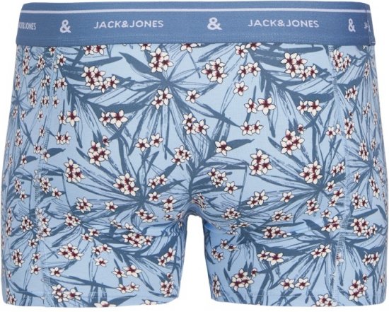 Jack & Jones Zach Trunks 3-Pack Chambray Blue - Бельо & Бански шорти - Мъжко бельо големи размери