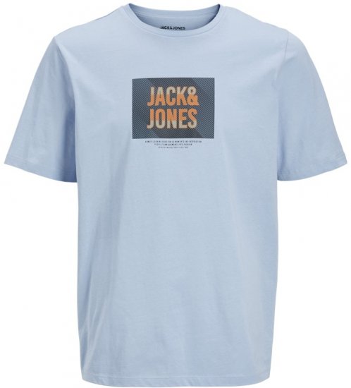 Jack & Jones Hudson Crew Neck T-Shirt Chambray Blue - Тениски - мъжки тениски големи размери