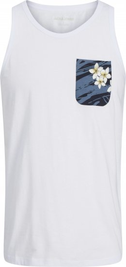 Jack & Jones Hawaii Printed Pocket Tanktop White - Тениски - мъжки тениски големи размери