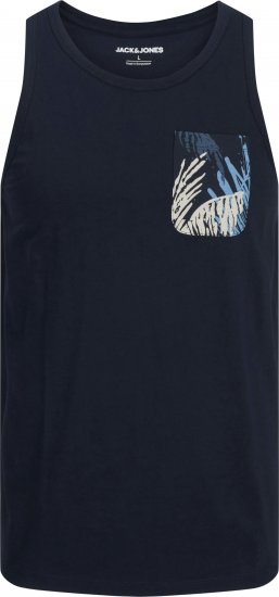 Jack & Jones Hawaii Printed Pocket Tanktop Navy - Тениски - мъжки тениски големи размери