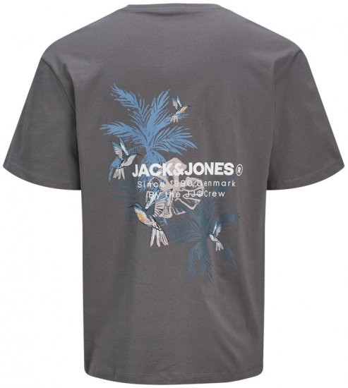 Jack & Jones Hawaii Crew Neck T-Shirt Grey - Тениски - мъжки тениски големи размери