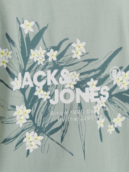 Jack & Jones Hawaii Crew Neck T-Shirt Iceberg Green - Тениски - мъжки тениски големи размери