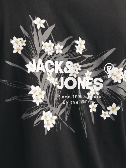 Jack & Jones Hawaii Crew Neck T-Shirt Black - Тениски - мъжки тениски големи размери