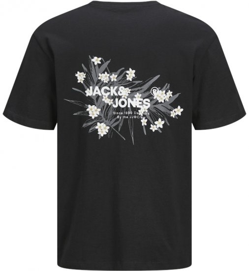 Jack & Jones Hawaii Crew Neck T-Shirt Black - Тениски - мъжки тениски големи размери
