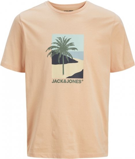 Jack & Jones Barbados Graphic Tee Light Pink - Тениски - мъжки тениски големи размери