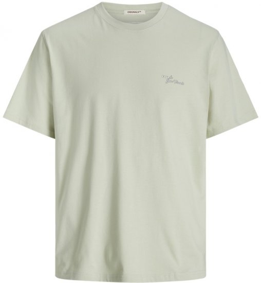 Jack & Jones Almeria Back Print T-Shirt Light Green - Тениски - мъжки тениски големи размери