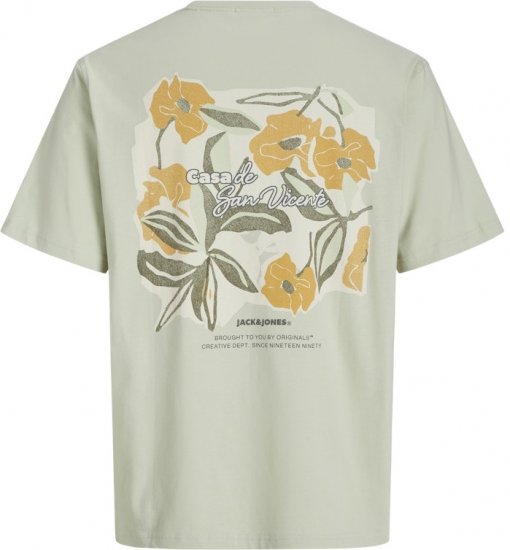 Jack & Jones Almeria Back Print T-Shirt Light Green - Тениски - мъжки тениски големи размери