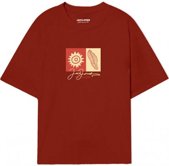 Jack & Jones Canggu Crew Neck T-Shirt Arabian Spice - Тениски - мъжки тениски големи размери