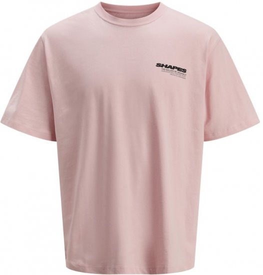 Jack & Jones Fold Crew Neck T-Shirt Tickled Pink - Тениски - мъжки тениски големи размери
