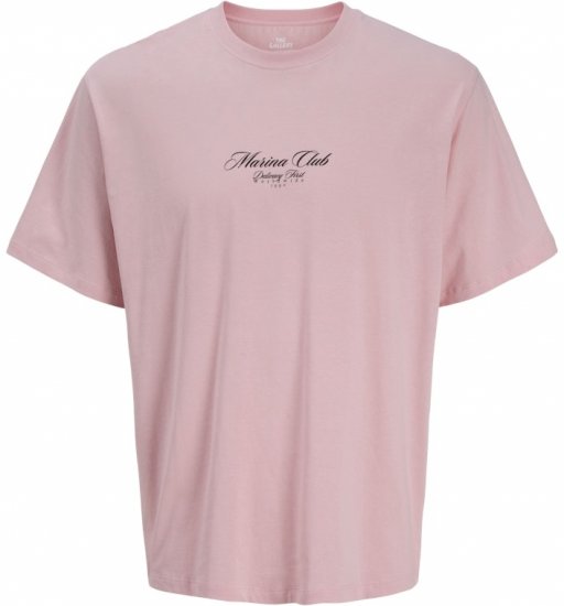 Jack & Jones Marina Crew Neck T-Shirt Tickled Pink - Тениски - мъжки тениски големи размери
