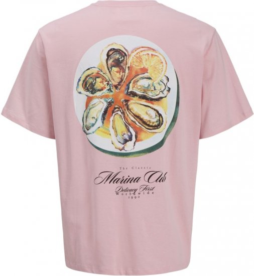 Jack & Jones Marina Crew Neck T-Shirt Tickled Pink - Тениски - мъжки тениски големи размери