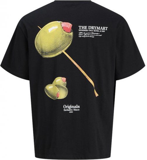 Jack & Jones Marina Crew Neck T-Shirt Black - Тениски - мъжки тениски големи размери