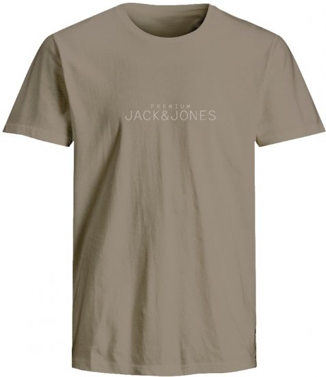 Jack & Jones Lavance Crew Neck T-Shirt Brown - Тениски - мъжки тениски големи размери