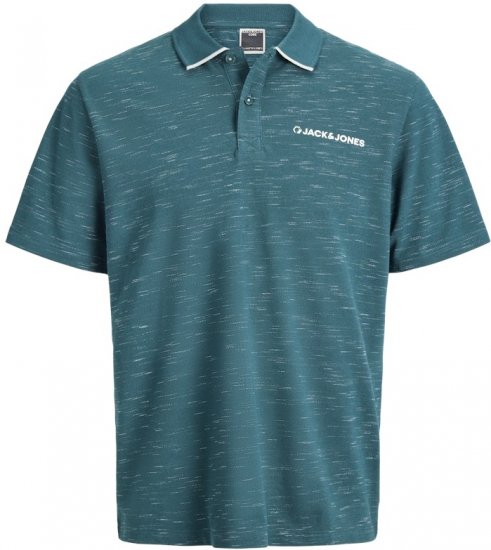 Jack & Jones Logan Polo Shirt Deep Teal - Поло тениски - мъжки тениски с яка големи размери