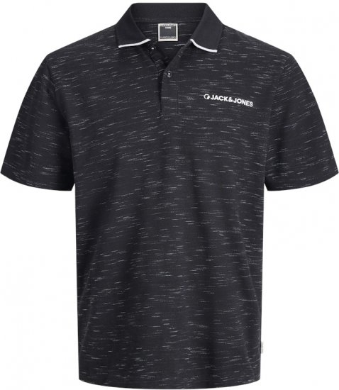 Jack & Jones Logan Polo Shirt Black - Поло тениски - мъжки тениски с яка големи размери