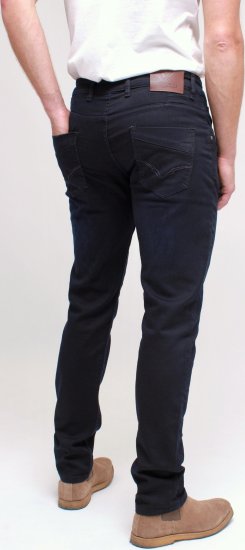 Kam Jeans Jacob Knitted Denim Reg Fit Jeans Blue-Black - Дънки и панталони - мъжки Дънки и панталони големи размери