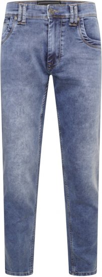 Kam Jeans Jacob Knitted Denim Reg Fit Jeans Light Wash Blue - Дънки и панталони - мъжки Дънки и панталони големи размери