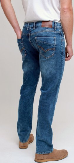 Kam Jeans Jacob Knitted Denim Reg Fit Jeans Light Wash Blue - Дънки и панталони - мъжки Дънки и панталони големи размери