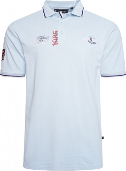 Kam Jeans 5512 1985 Racing Team Polo Blue - Поло тениски - мъжки тениски с яка големи размери