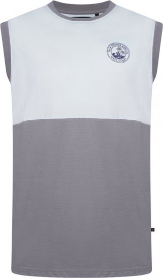 Kam Jeans 5764 Palm Springs Vest Sleeveless T-Shirt Griffin Grey - Тениски - мъжки тениски големи размери