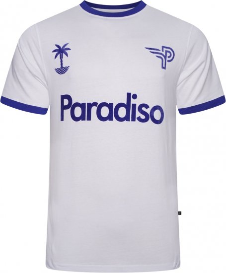 Kam Jeans 5768 Paradiso Print T-Shirt Bright White - Тениски - мъжки тениски големи размери