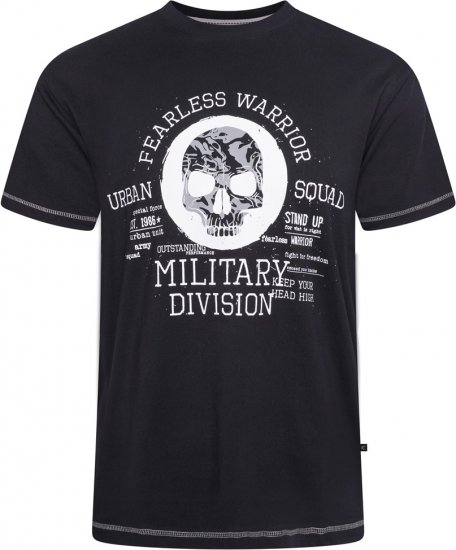 Kam Jeans 5769 Fearless Warrior T-Shirt Black - Тениски - мъжки тениски големи размери