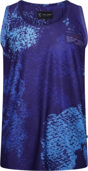 Kam Jeans AP009 Active Performance Printed Mesh Sleeveless T-Shirt Electric Blue - Тениски - мъжки тениски големи размери