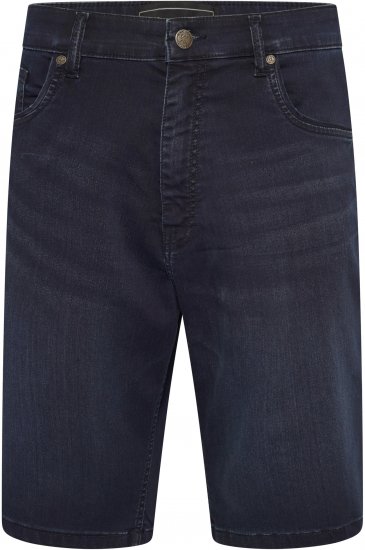 Kam Jeans NUNEZ2 Knitted Denim Stretch Shorts Dark Navy - Шорти - мъжки къси панталони големи размери