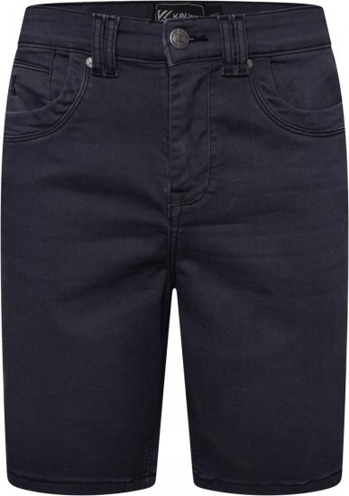 Kam Jeans Pepe Knitted Denim Shorts Charcoal - Шорти - мъжки къси панталони големи размери