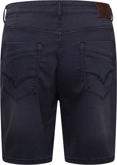 Kam Jeans Pepe Knitted Denim Shorts Charcoal - Шорти - мъжки къси панталони големи размери
