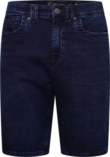 Kam Jeans Pepe Knitted Denim Shorts Mid Wash Blue - Шорти - мъжки къси панталони големи размери